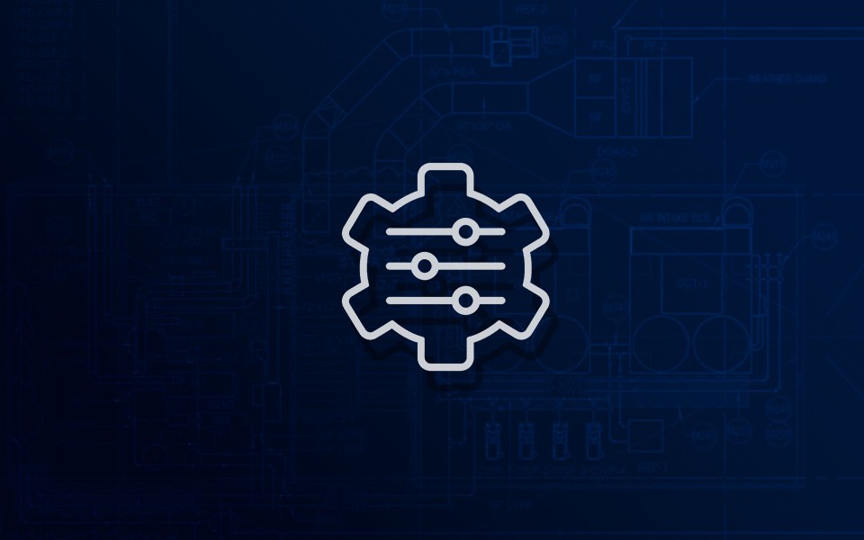 Custom HVAC retrofit and engineering solutions icon.