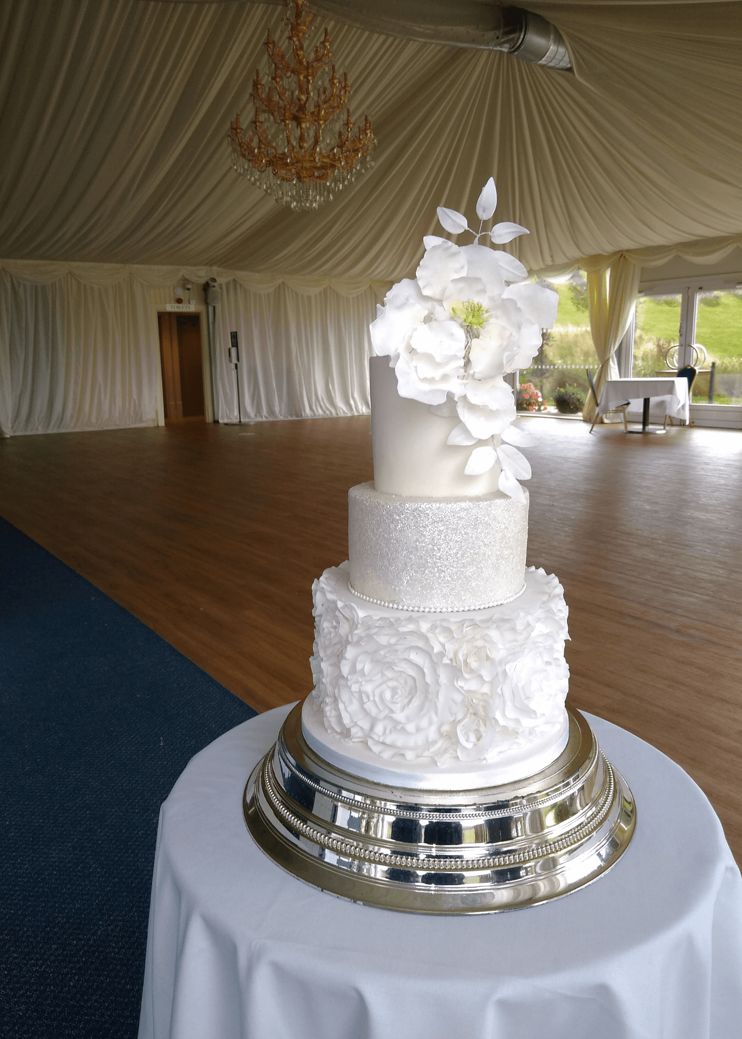 Ivory Opulence Luxury Wedding Cake by Sherbert Moon