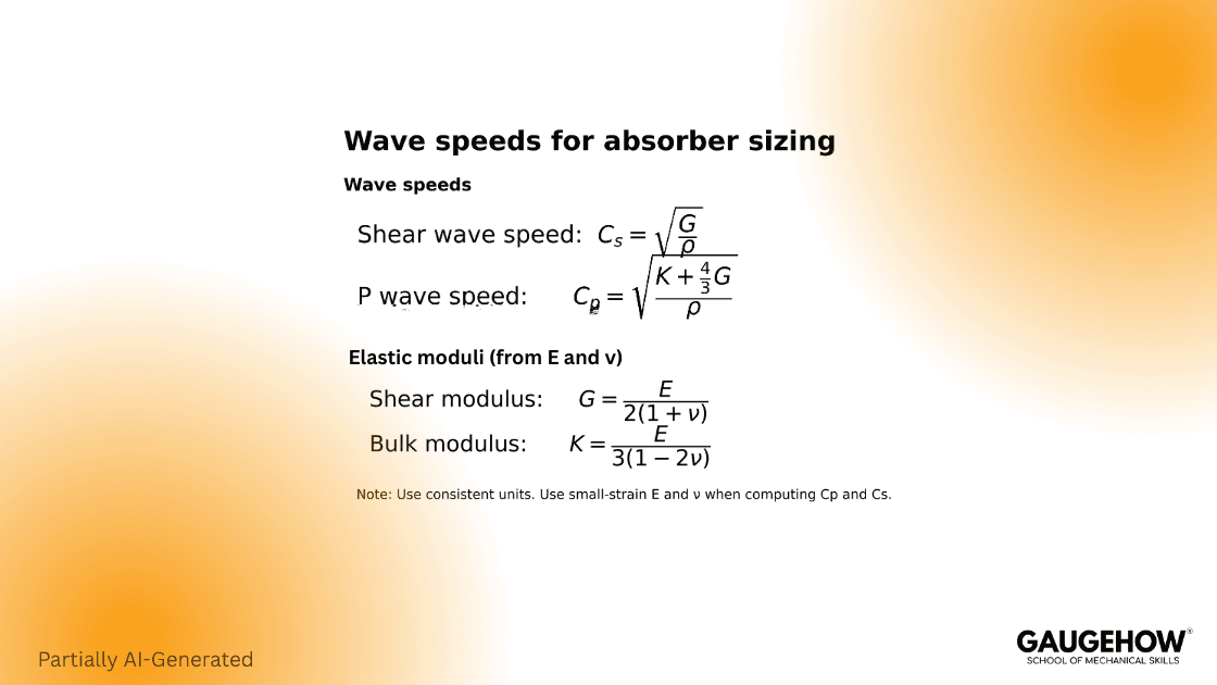P wave and S wave speed formulas
