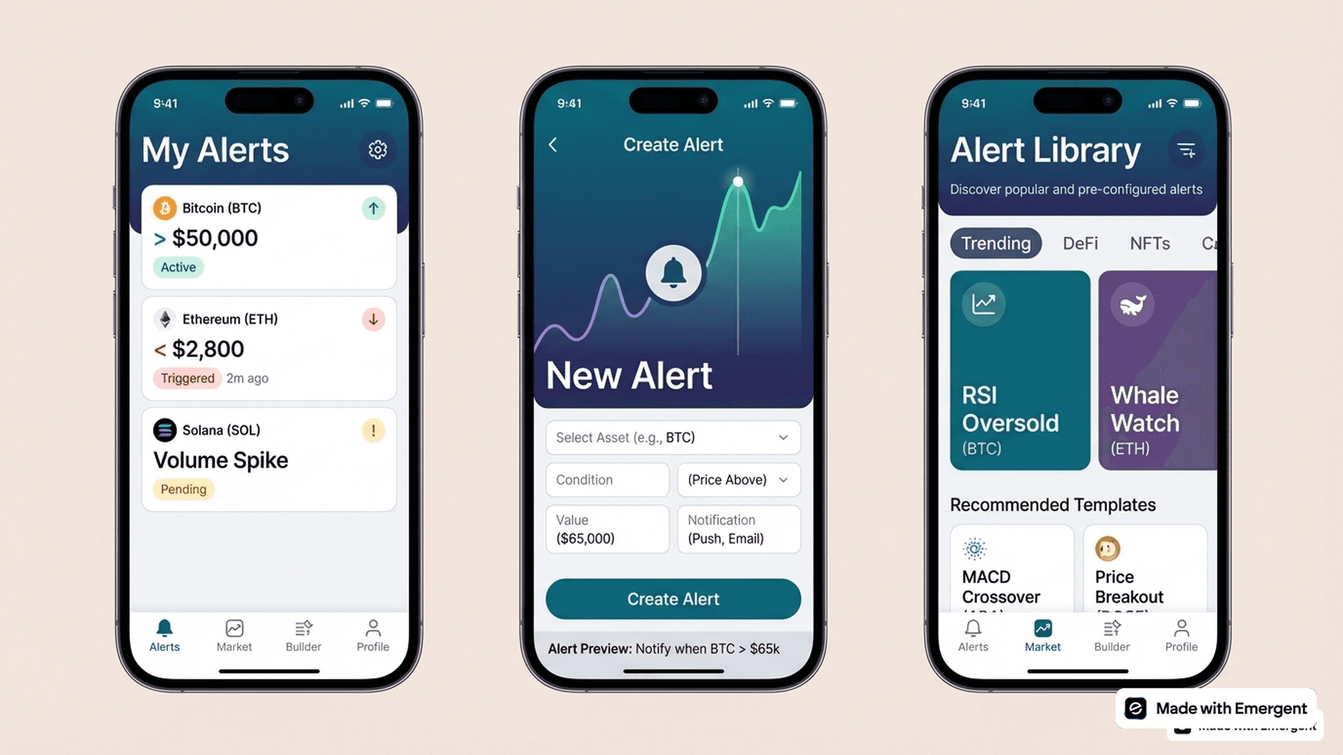 Cryptocurrency Alert App Made With Emergent