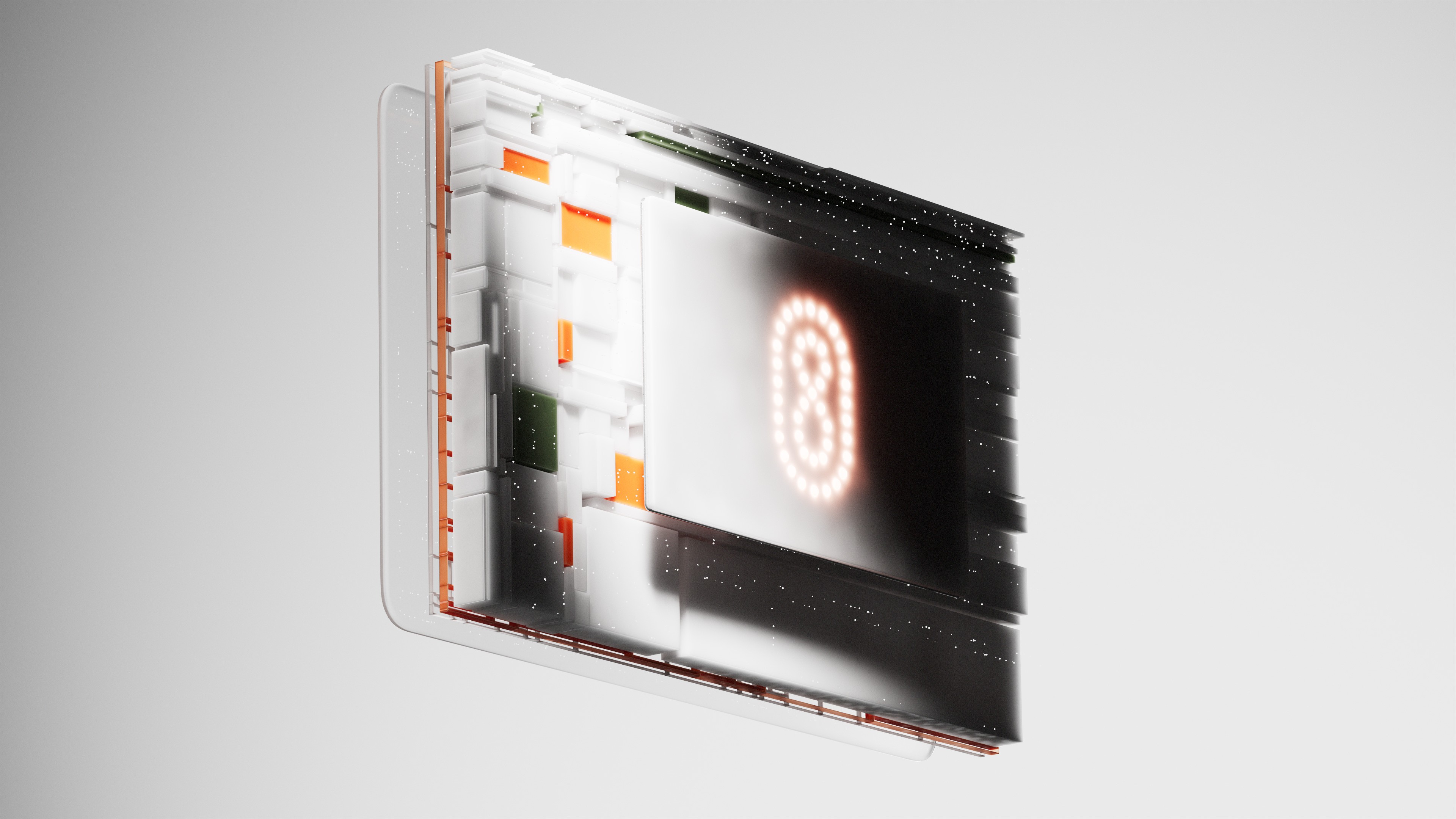 A floating credit card broken into layers showing Imprint’s technology