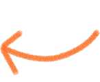 Orange Curved Arrow