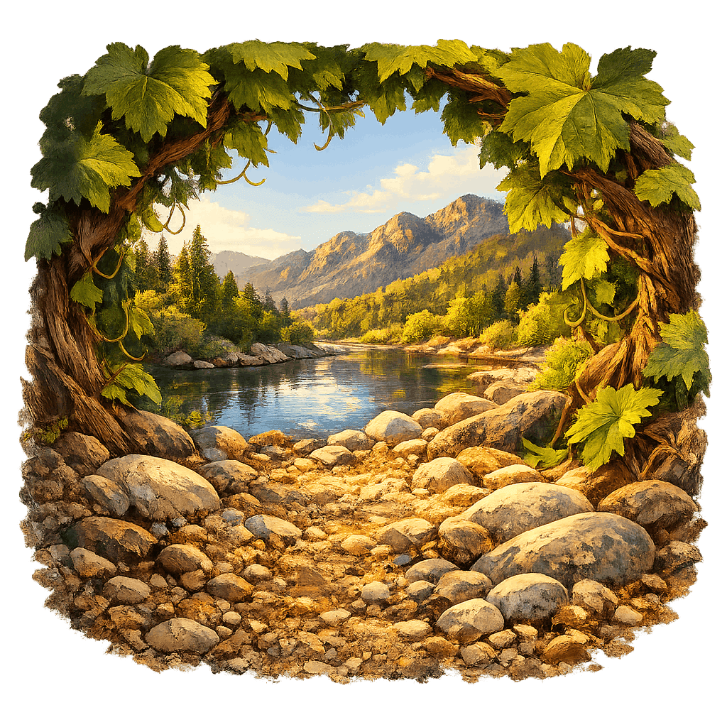 Detailed graphic of the Applegate Valley wine region.