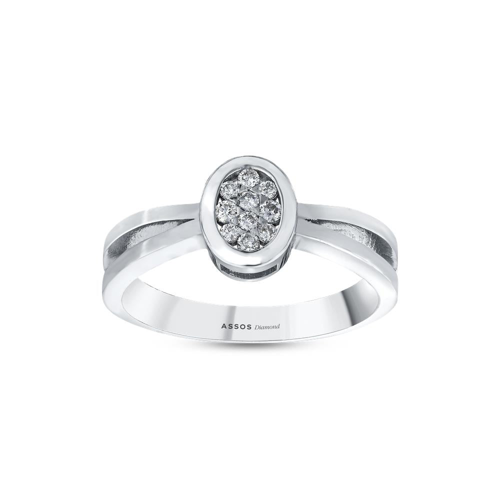 0.07 Karat G Renk SI 14 Ayar Pırlanta Fantezi Yüzük