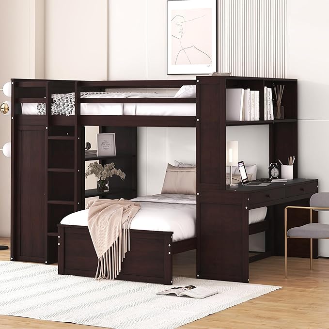 Experience superior quality with the double bunk bed with desk, crafted for durability and style.