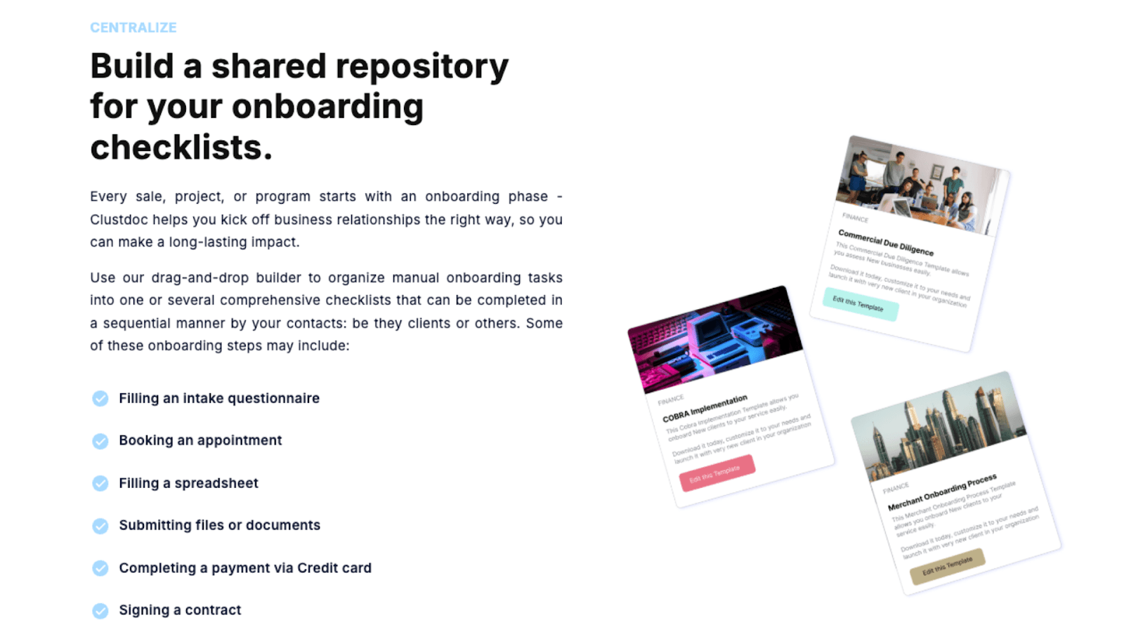 Clustdoc client onboarding