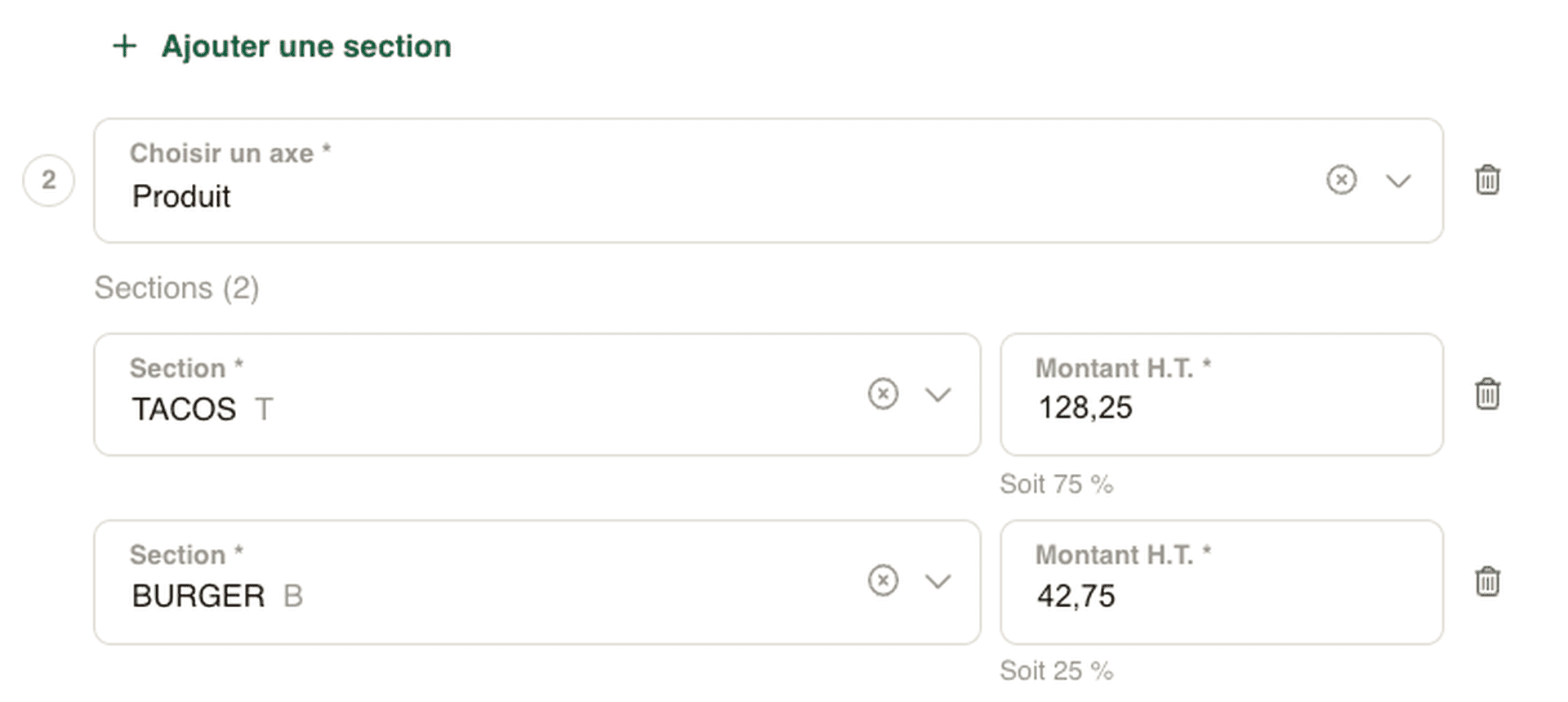 Axe analytique import