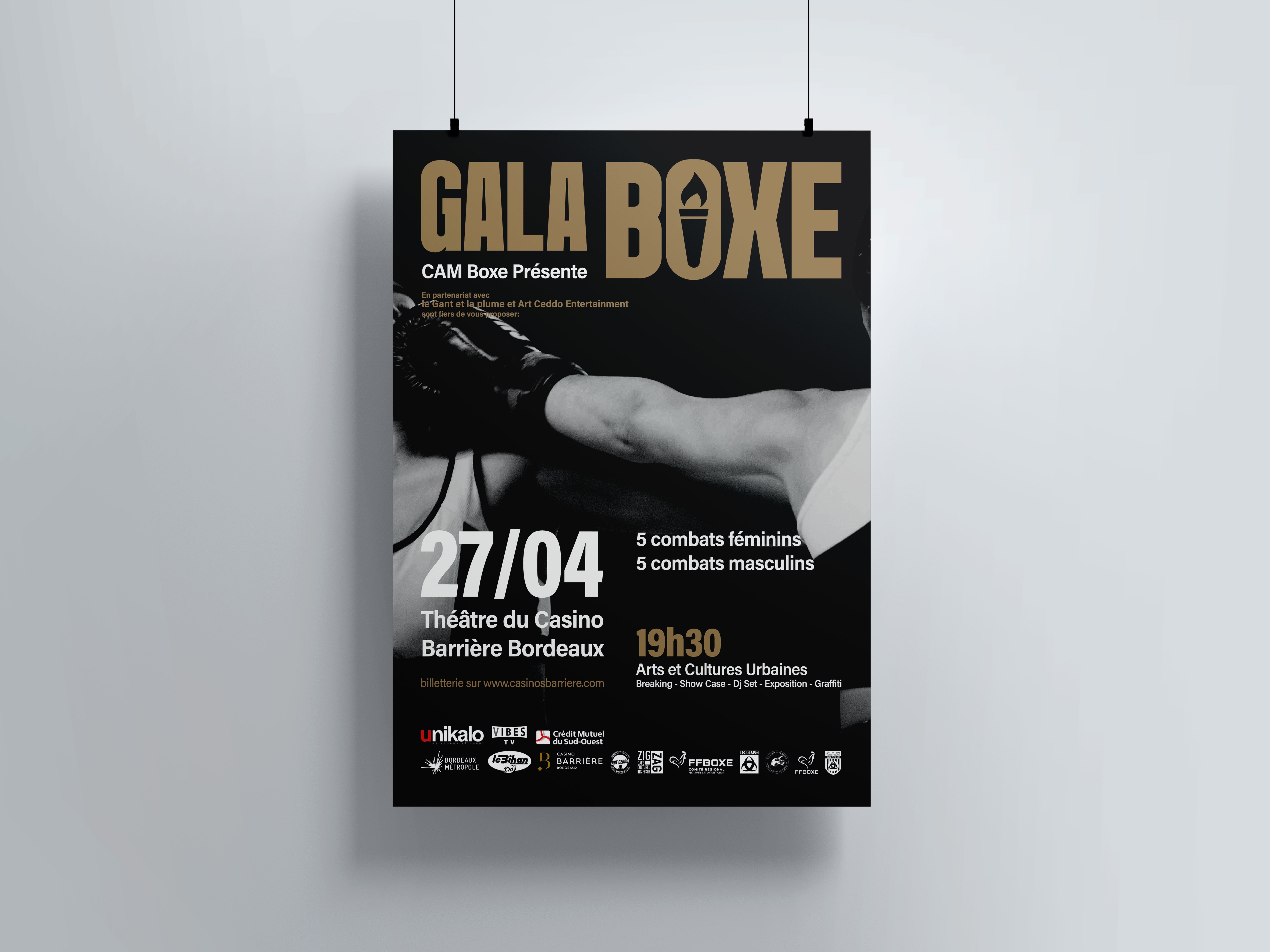 affiche gala de boxe 2024 a bordeaux en avril femme boxe anglaise