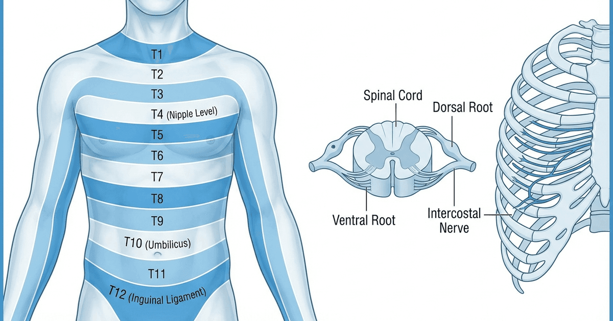 Cover: Thoracic Dermatomes and Myotomes: Complete Anatomy Guide for USMLE Step 1 and Step 2 CK (2026)