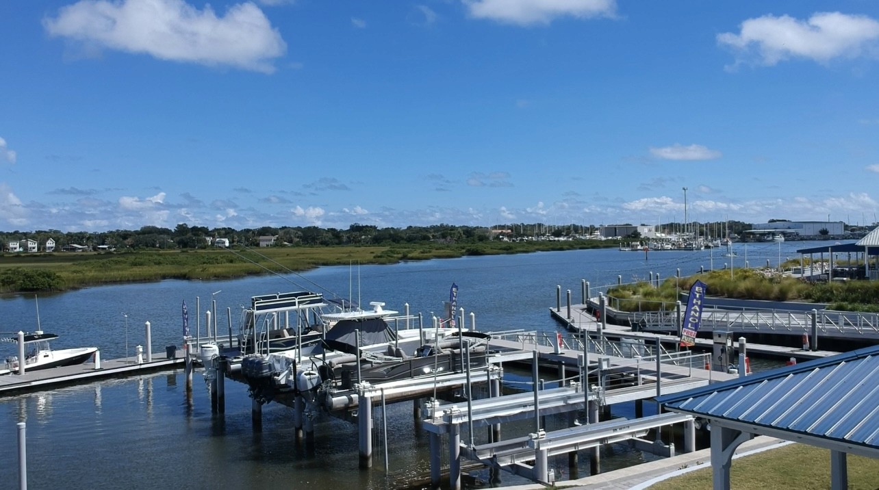 view of docks St. Augustine Shipyard