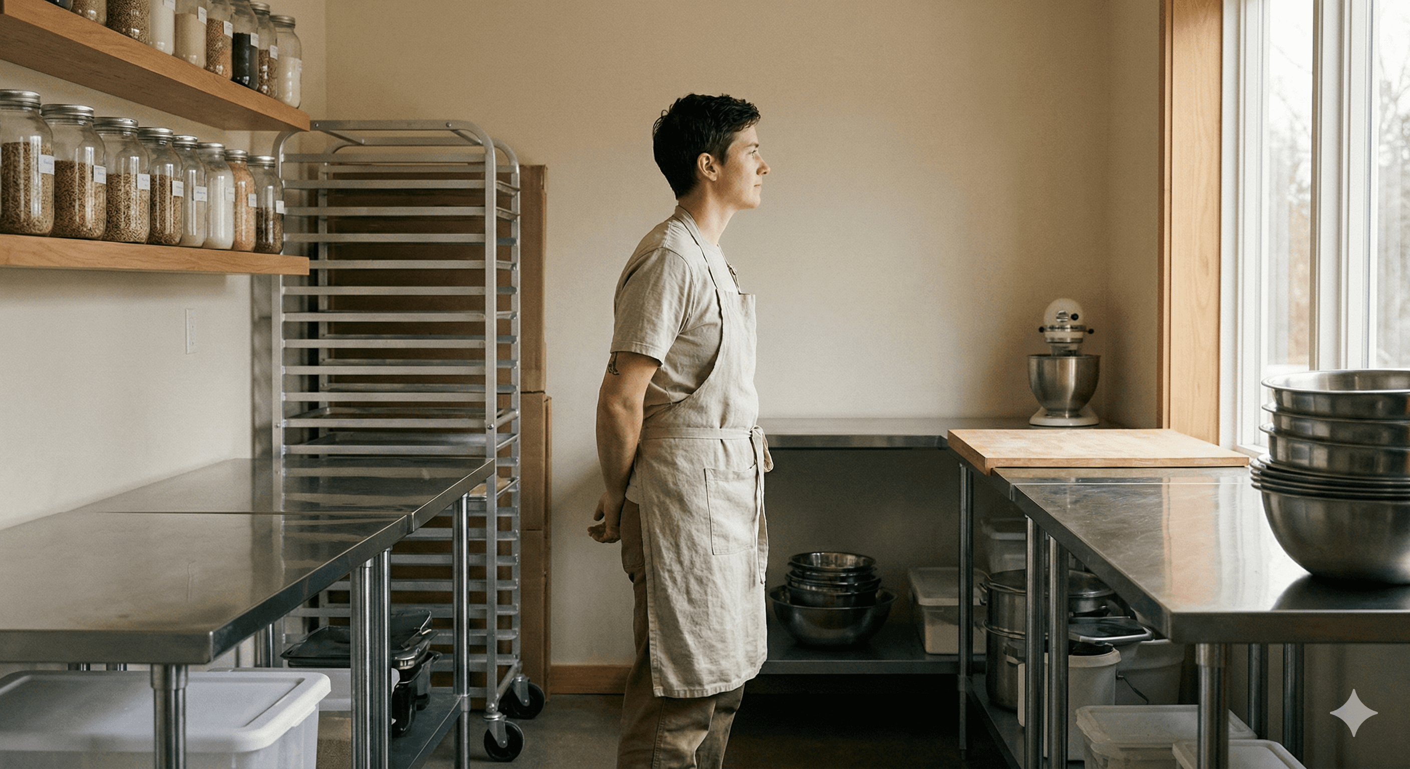 Artisan dans son espace de production culinaire