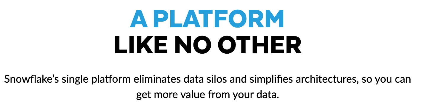Snowflake Marketing Spotlight: Value proposition