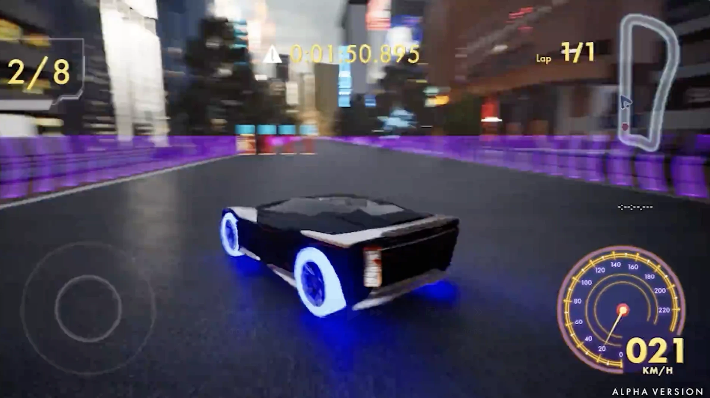 A fast black sports car races down the highway.