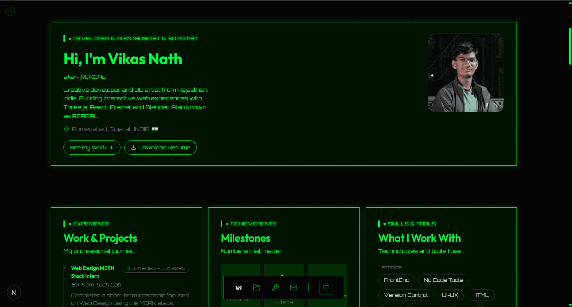 hero image of Seo portfolio website