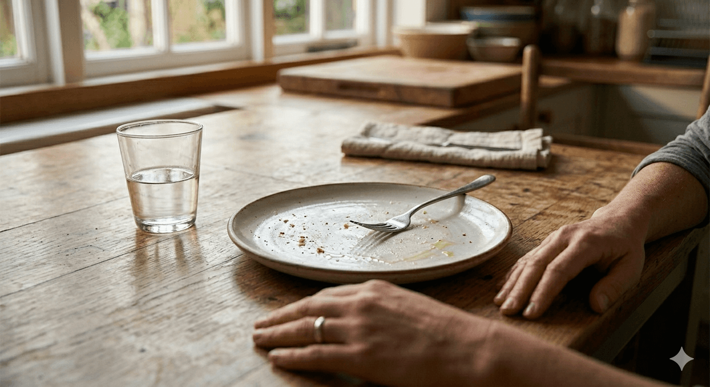 Empty plate after meal — still hungry after eating, explained by a nutritionist