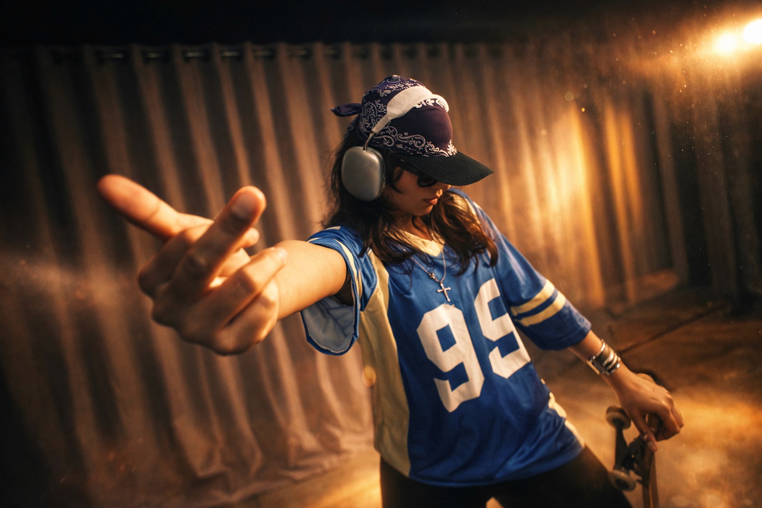 blue denim jeans and brown leather shoes