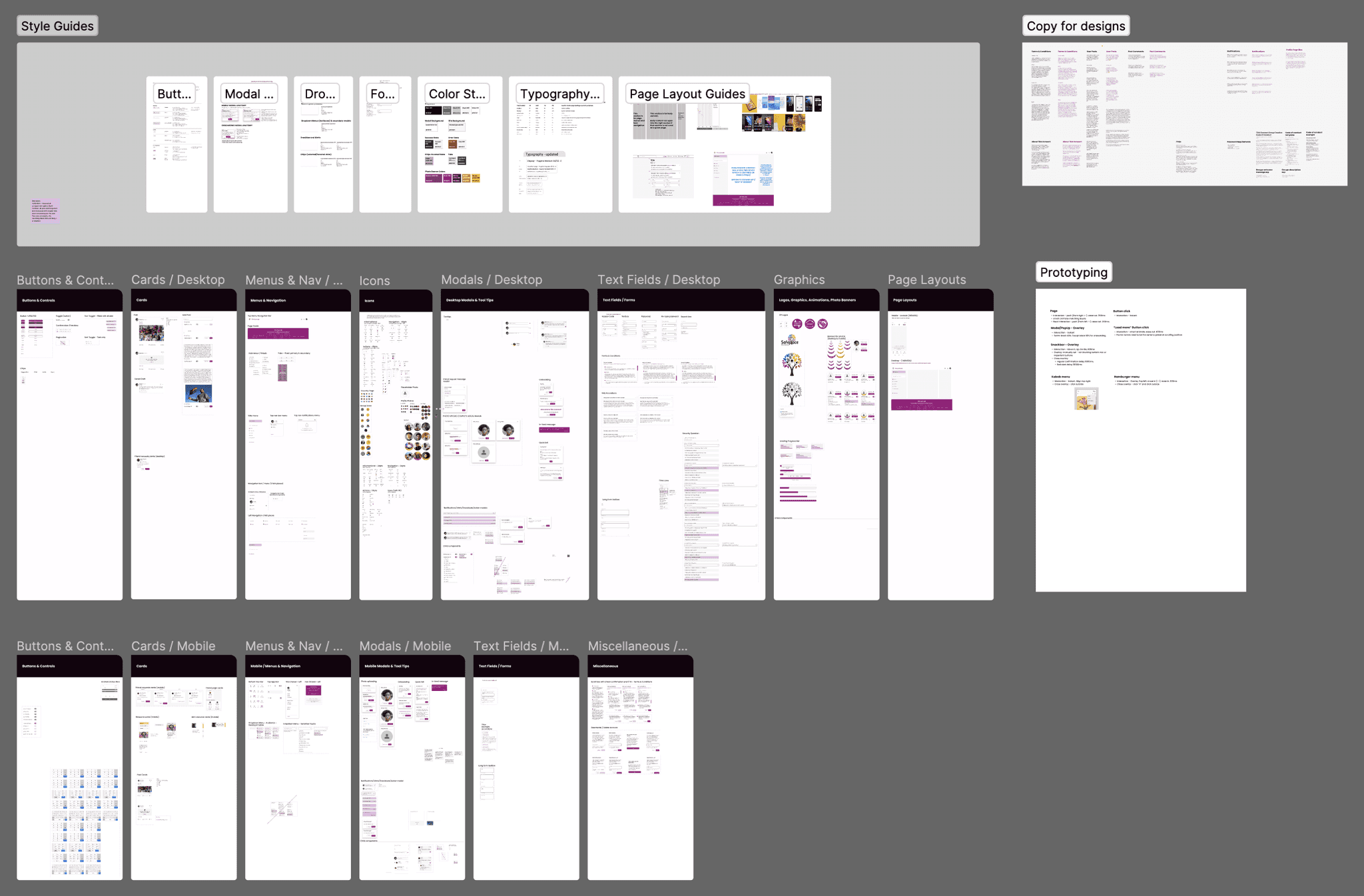 Screenshot of Overall Design System