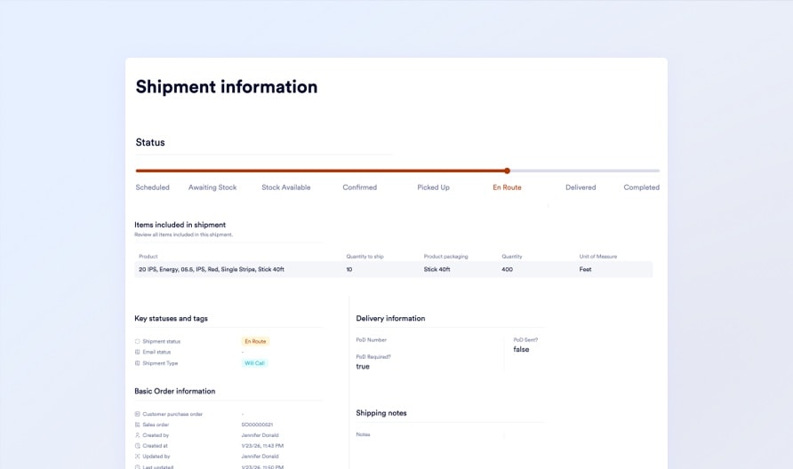 Bill of Lading Detail