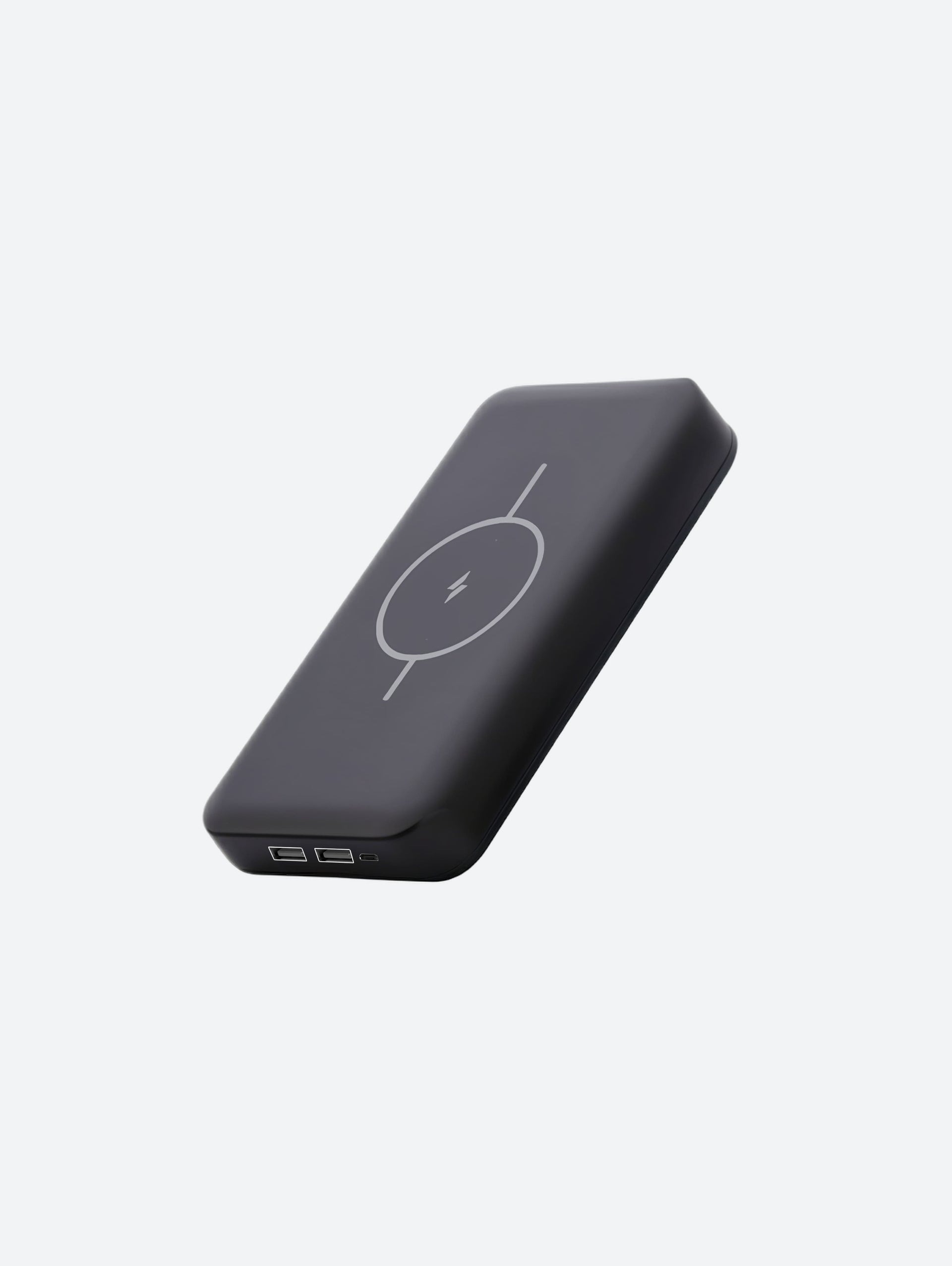 Wireless charger power bank black