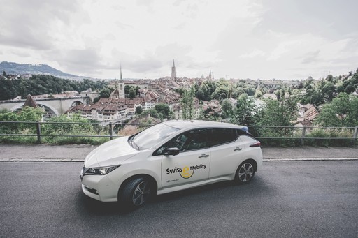 Moderner Besprechungstisch in unserem Bürogebäude mit buntem Wandgemälde, wo wir an Themen zur Elektromobilität und Ladeinfrastruktur in der Schweiz arbeiten