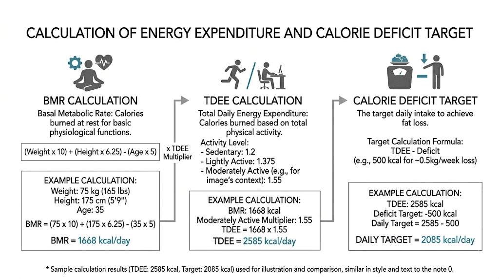 How to calculate your personal semaglutide calorie target from BMR to TDEE to deficit