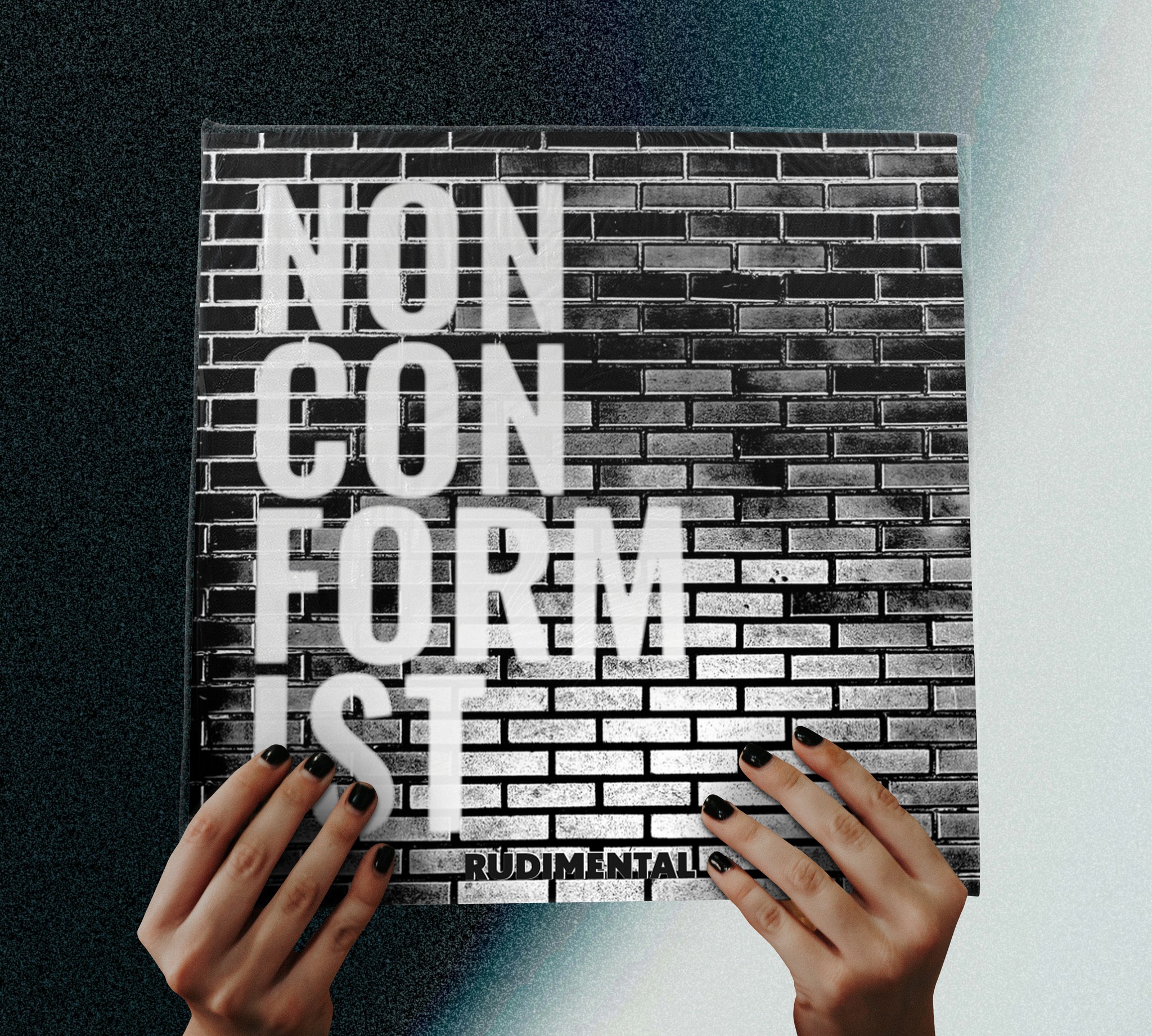 black leather drawstring bag