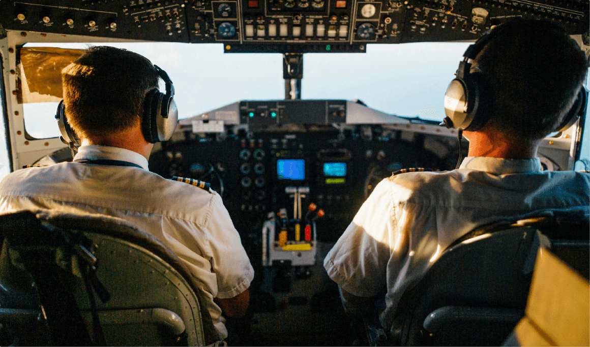 Two Pilots in Cockpit