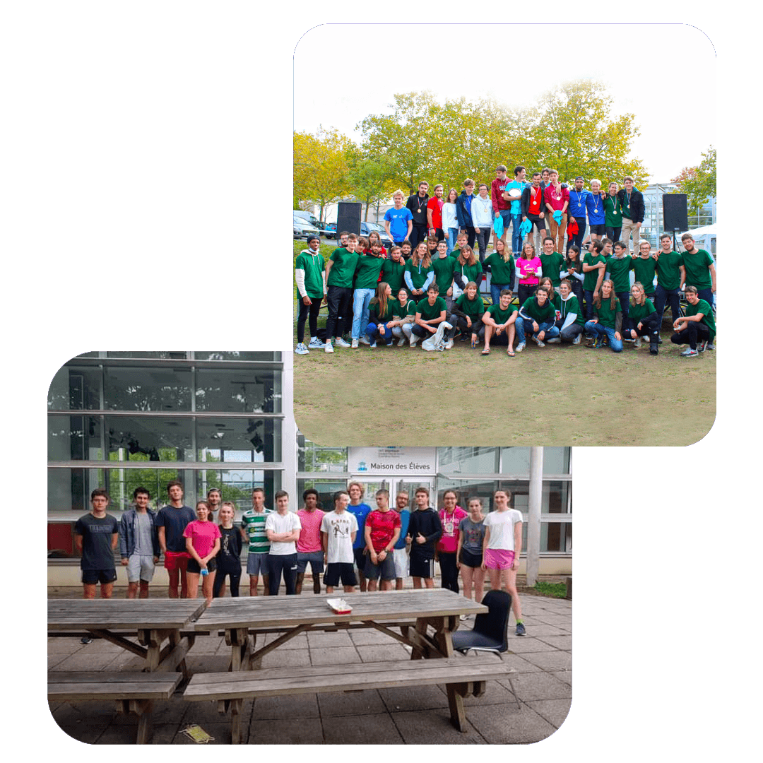 Athlete winning a race