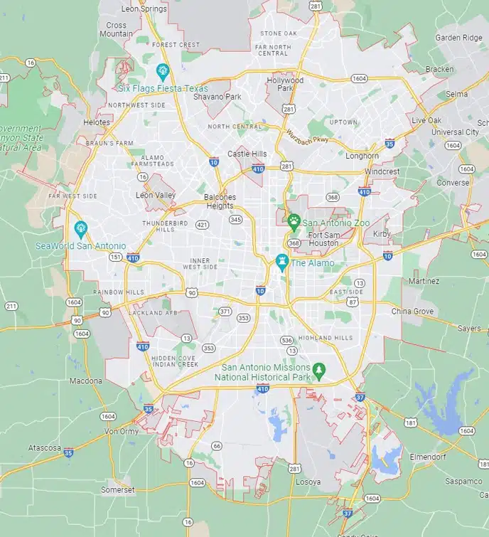 Map of Austin, TX