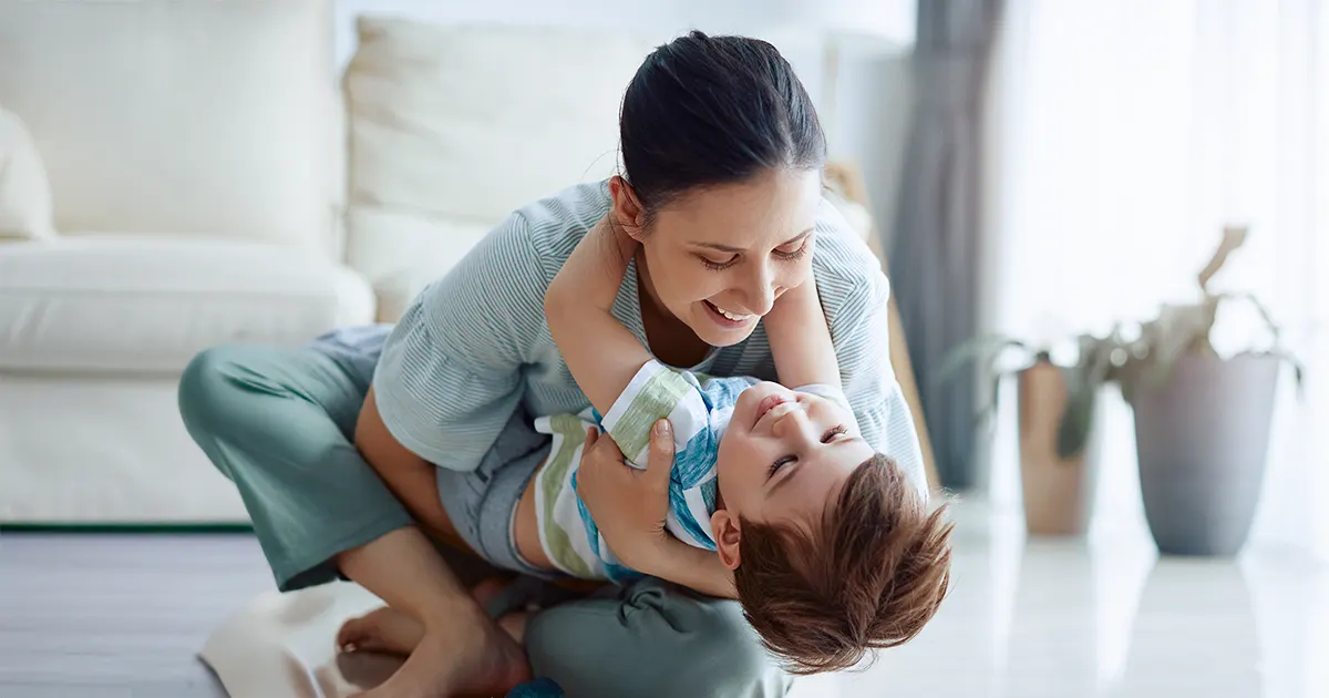 Image of mother and son.