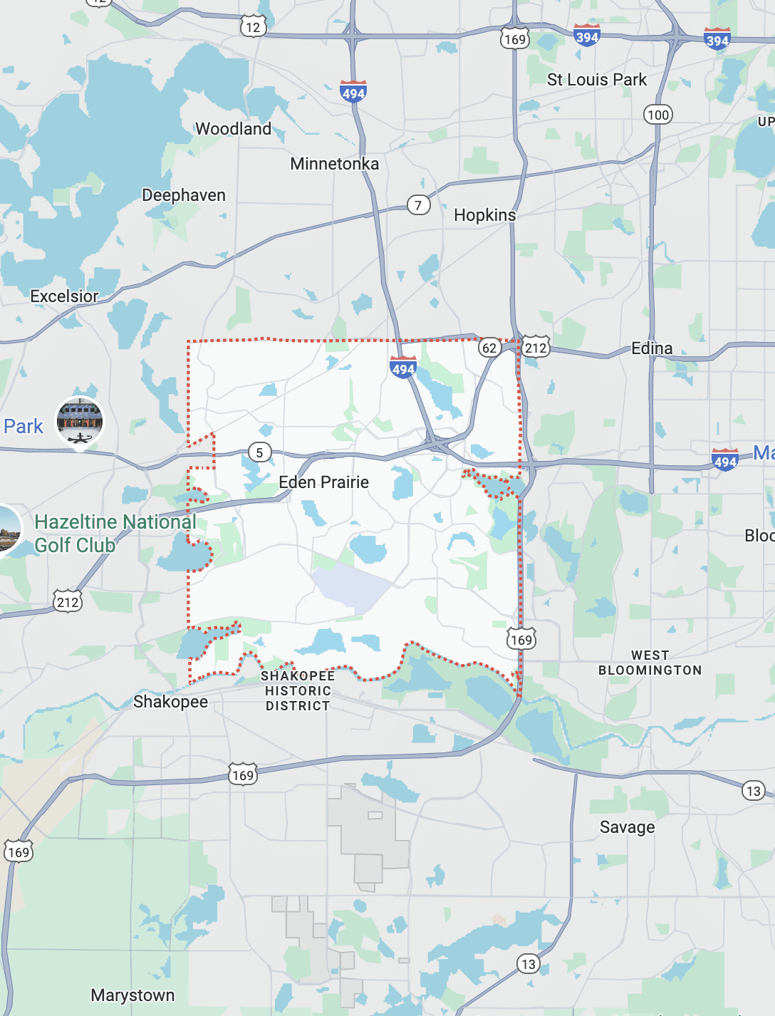 Eden Prairie, MN map