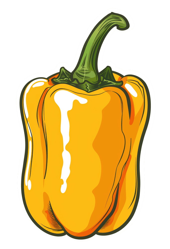 vector yellow pepper