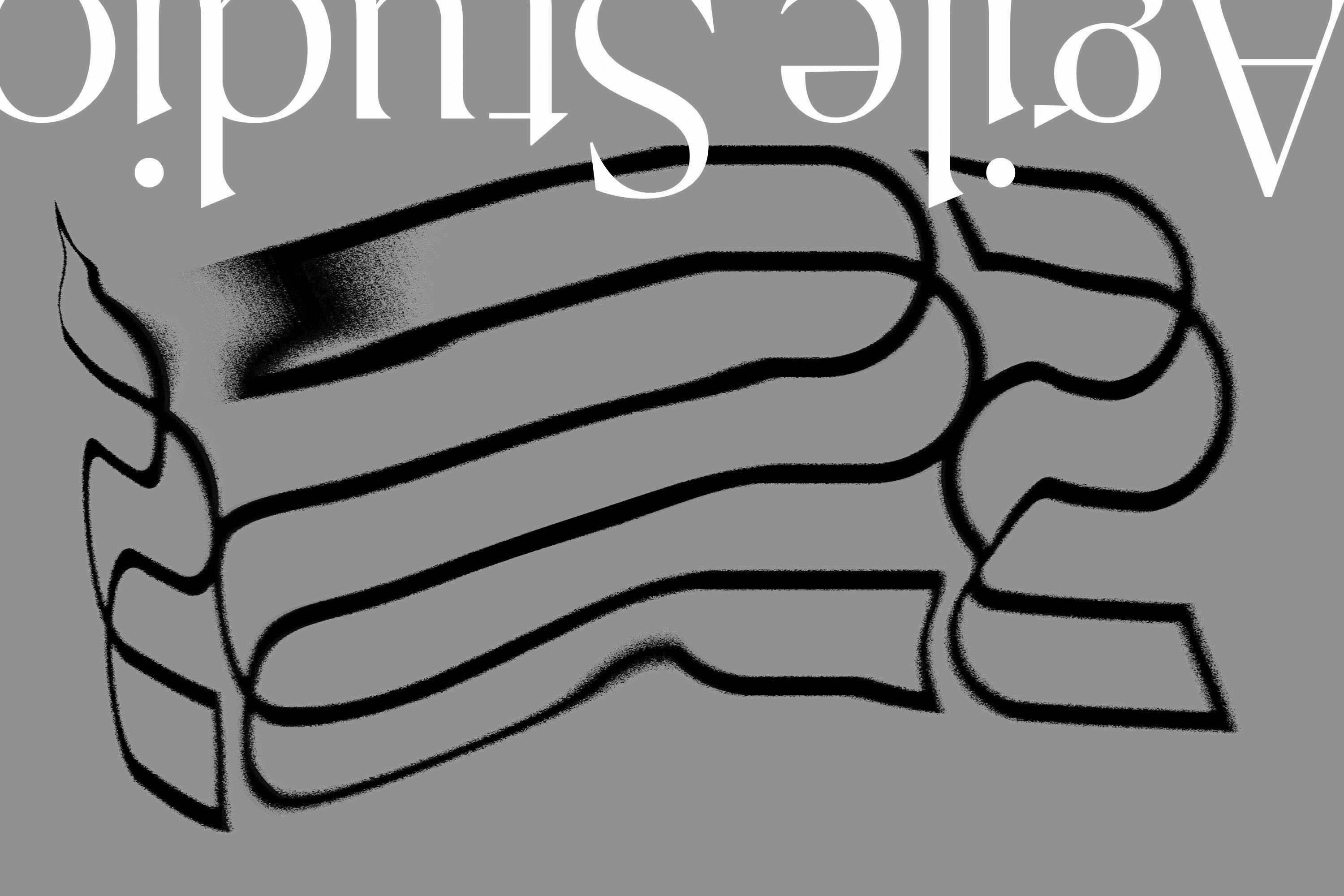 tipota design studio branding for agile studio - graphic abstraction of agile logo icon