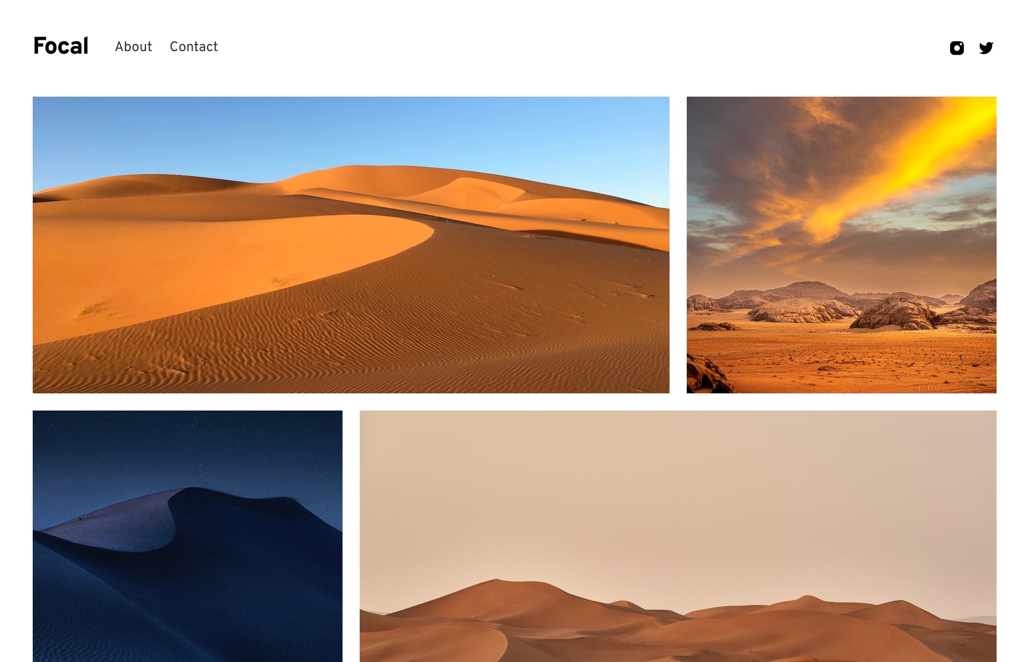 Photography portfolio website