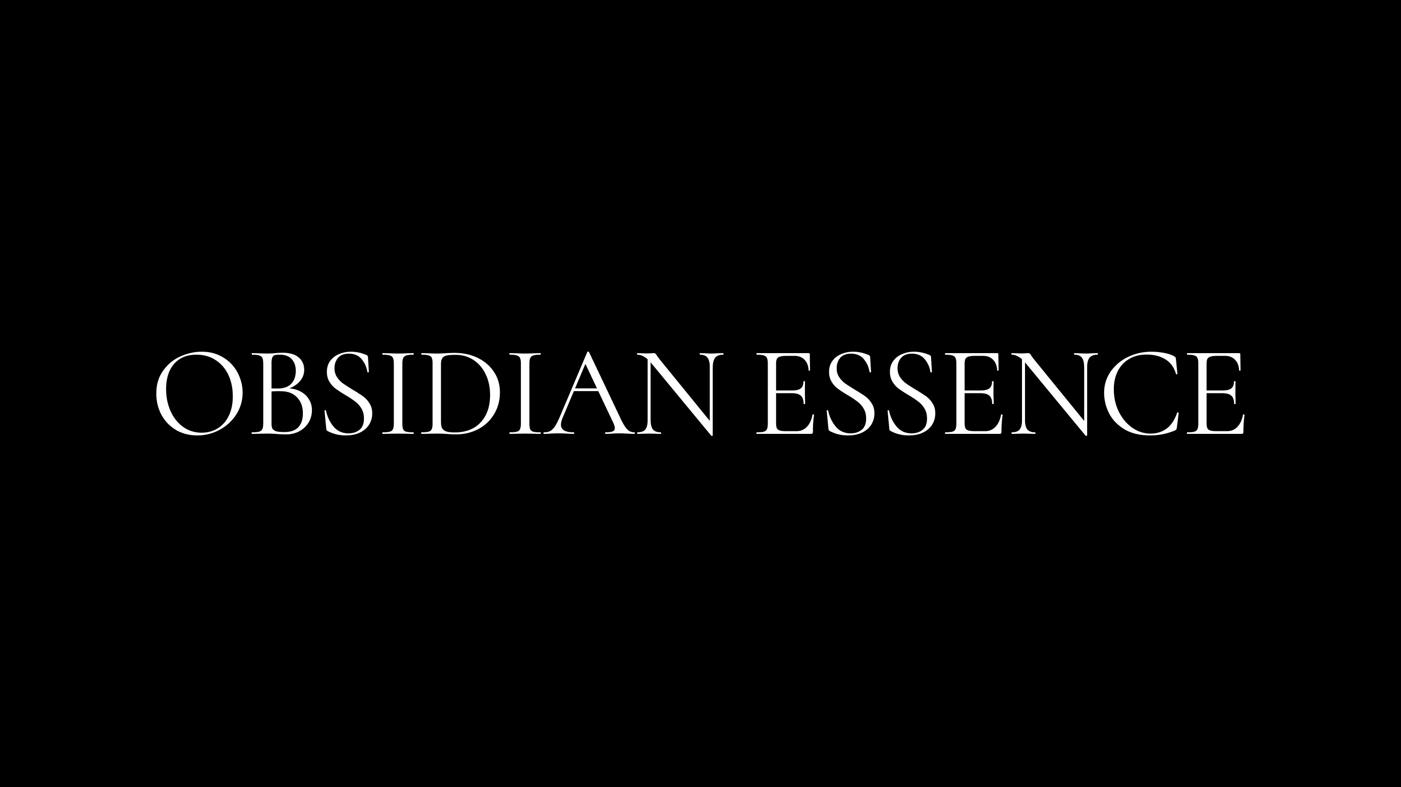 Obsidian Essence title in white serif typography
