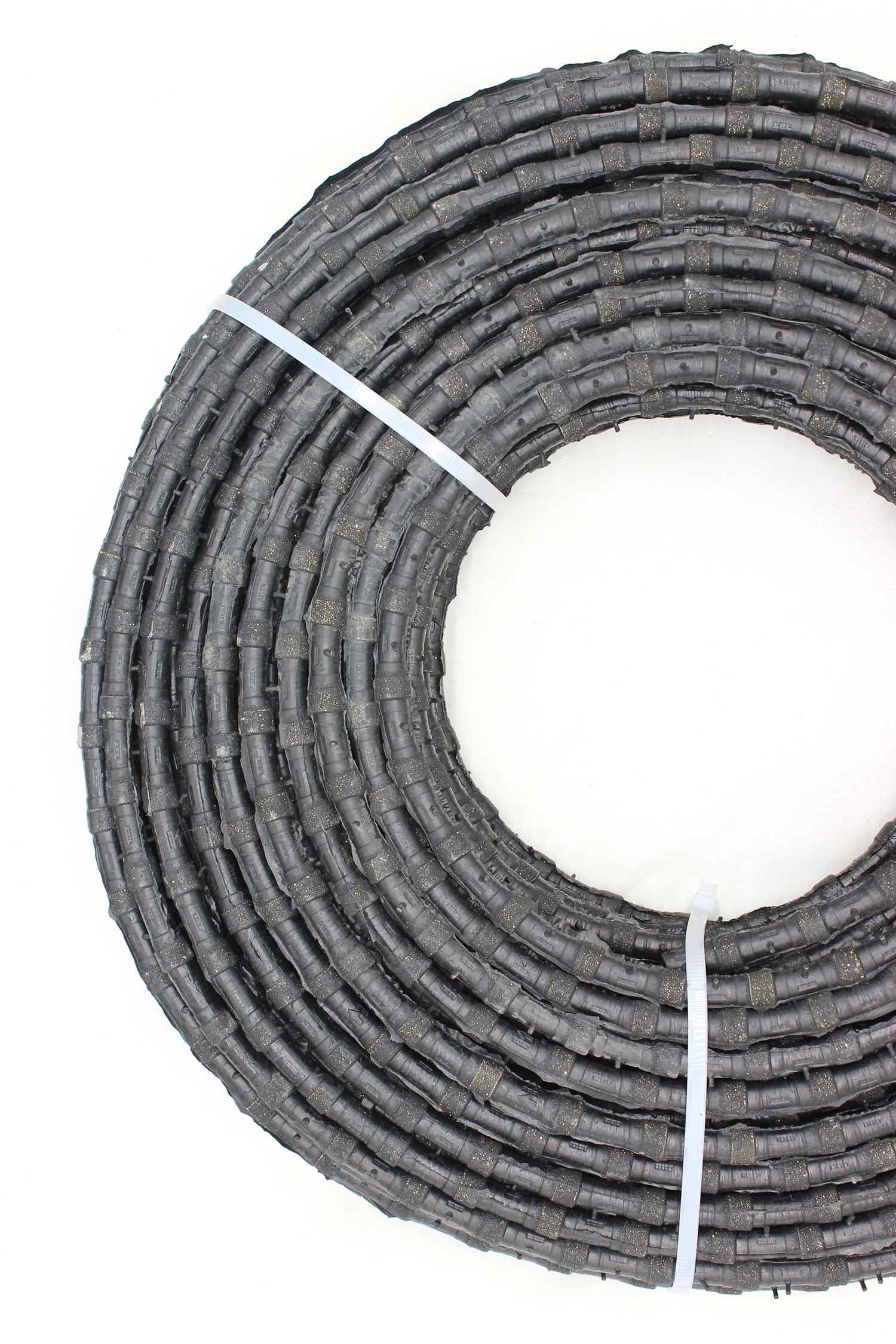 Coiled Diamond Wire Saw ready for use in concrete cutting applications.