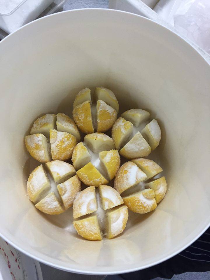 Salted, quartered Lemons