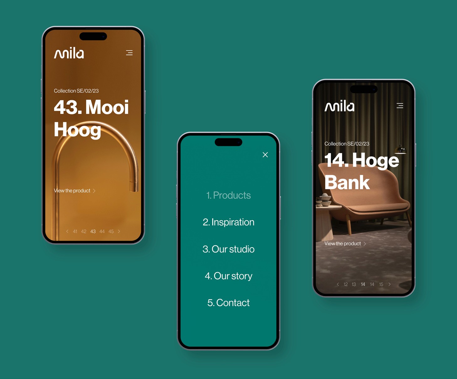 Mobile webdesign Mila by Typefool