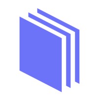 Three overlapping purple rectangles, resembling stacked documents or a digital product interface, symbolize organized.