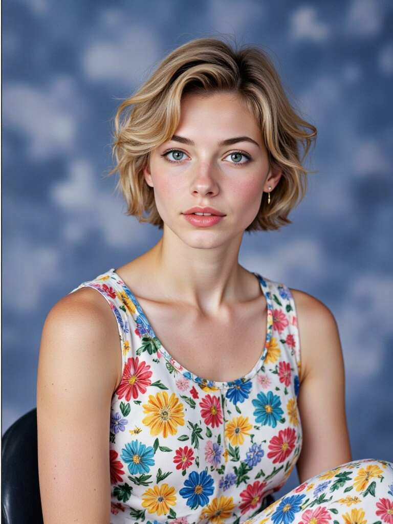 pretty blonde hair cute girl