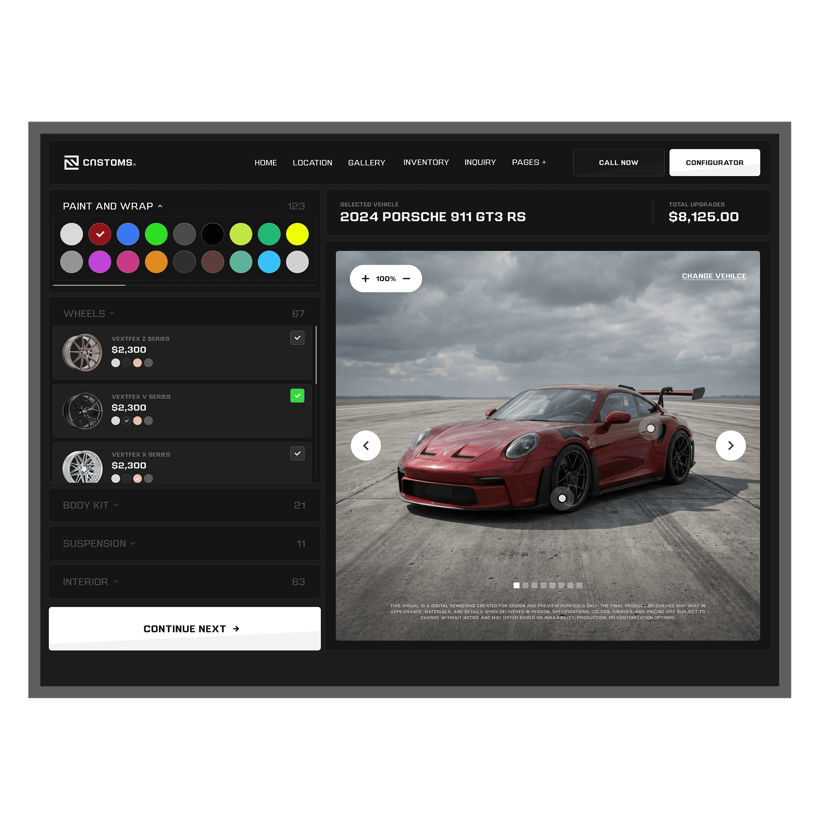 VX-Customs - Custom Web Development & Configurator