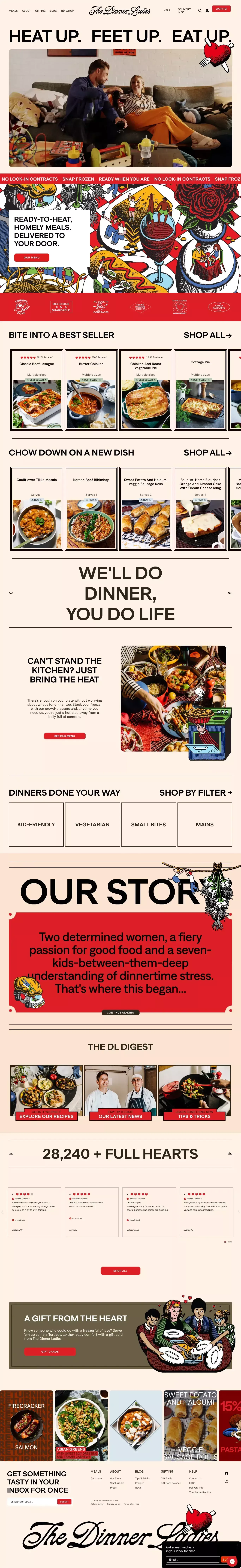 Meal Delivery ecommerce page screenshot showcasing Ecommerce and Food & Drinks design