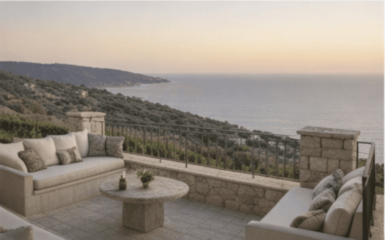 balcony of Mediterranean house