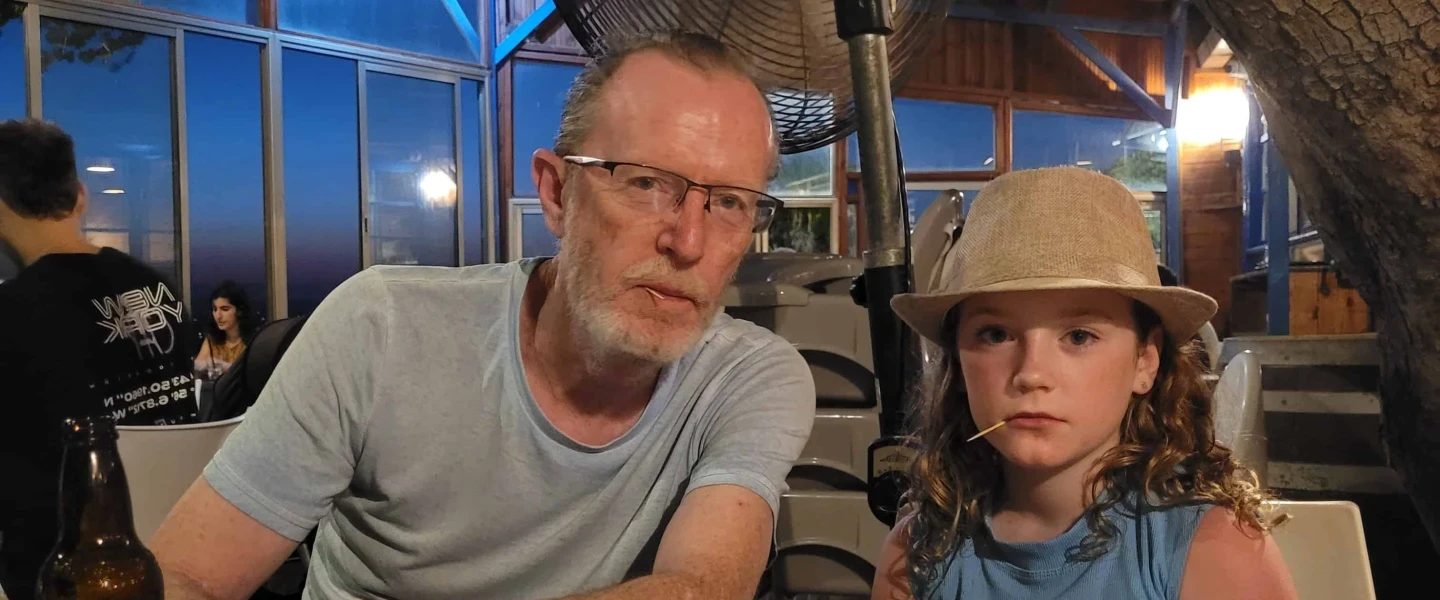Tom Hand and his daughter Emily, who was kidnapped by Hamas on Oct. 7, 2023. Photo courtesy of Tom Hand.