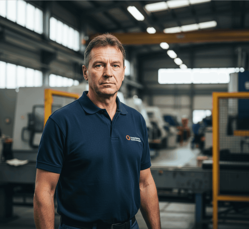 man in black button-up shirt