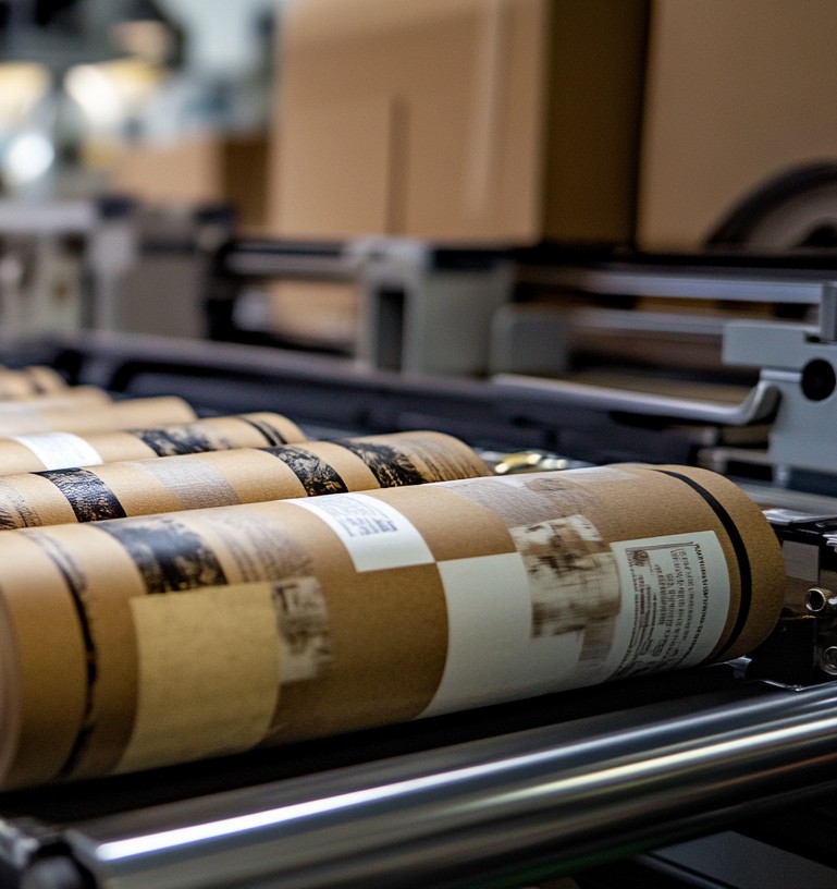 Papier Recycling Zeichen auf einen Papierbogen geprägt