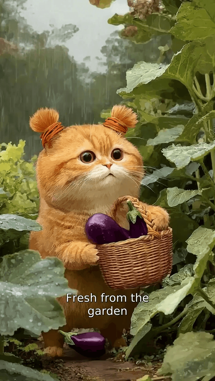 Chef Cat’s Garden Feast: From Harvest to Waterfall Table cover image