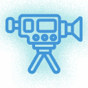 Video Recorder on Tripod Icon