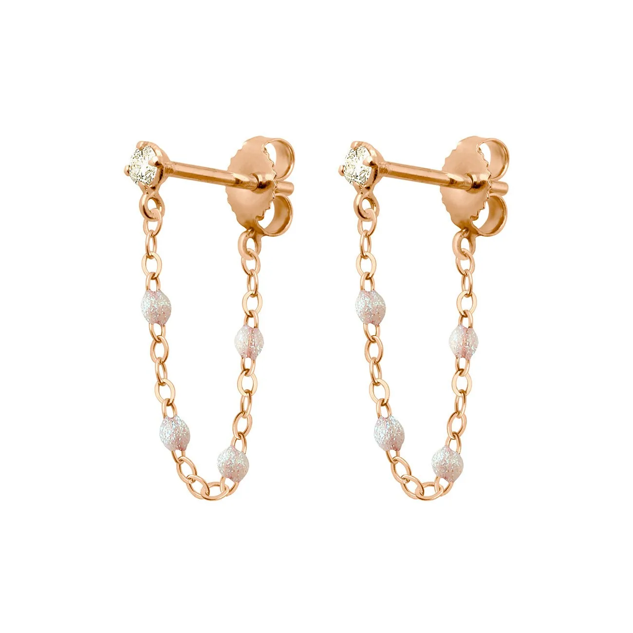 Boucles d'oreilles opale Gigi Suprême, or rose, diamants
