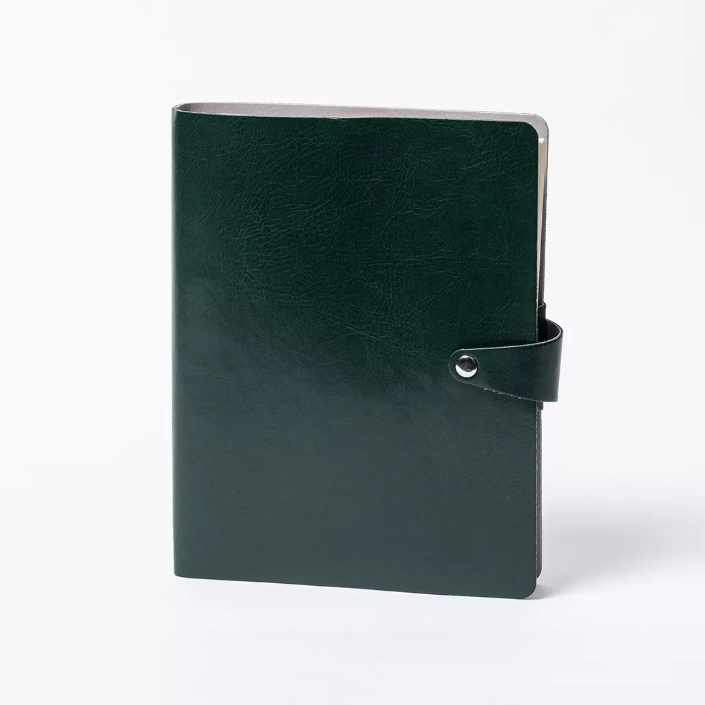 Refillable o-ring leather journal custom branded notebook